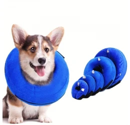 Φουσκωτό Κολάρο Ελισάβετ Denik για Σκύλους XS 13-20cm Μπλε