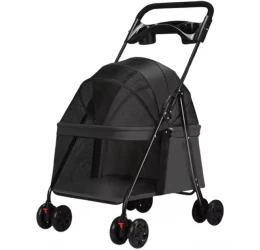 Καρότσι μεταφοράς Σκύλου ή Γάτας Χαμηλό 49x69x97cm Μαύρο Καρότσι μεταφοράς Σκύλου ή Γάτας Χαμηλό 49x69x97cm Μαύρο