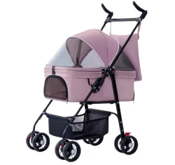 Καρότσι μεταφοράς Σκύλου ή Γάτας Portbebe 103x56x50cm Ροζ
