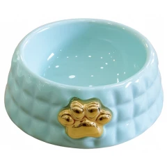 Κεραμικό Μπολ Σκύλου & Γάτας Denik Πατούσα Μπλε 13cm