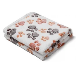 Κουβέρτα Σκύλου και Γάτας Denik Pets Paws Medium 52x76cm Λευκό