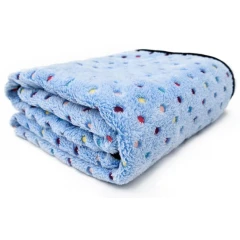 Κουβέρτα Σκύλου και Γάτας Denik Pets Πουά Μπλε Large 76x104cm