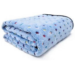 Κουβέρτα Σκύλου και Γάτας Denik Pets Πουά Μπλε Large 76x104cm