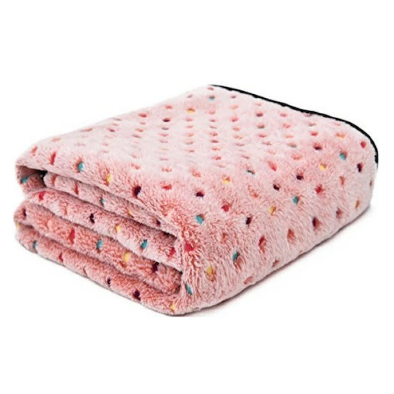 Κουβέρτα Σκύλου και Γάτας Denik Pets Πουά Ροζ Large 76x104cm Σκύλοι