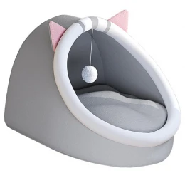 Κρεβατάκι, Φωλιά Γάτας Denik Kitty Γκρι 45x45x35cm Κρεβατάκι, Φωλιά Γάτας Denik Kitty Γκρι 45x45x35cm