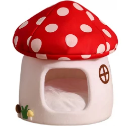 Κρεβατάκι, Φωλιά Γάτας Denik Μανιτάρι 50x47cm Κόκκινο Κρεβατάκι, Φωλιά Γάτας Denik Μανιτάρι 50x47cm Κόκκινο