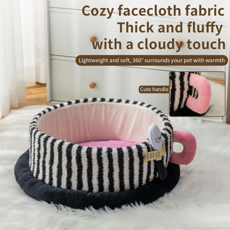 Κρεβατάκι - Φωλιά Σκύλου και Γάτας Denik Pets Ριγέ Κούπα 45x45x18cm Ασπρόμαυρο Σκύλοι Κρεβατάκι - Φωλιά Σκύλου και Γάτας Denik Pets Ριγέ Κούπα 45x45x18cm Ασπρόμαυρο Σκύλοι