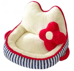 Κρεβατάκι - Καναπές Σκύλου και Γάτας Denik Pets Ριγέ 60x50cm Λευκό/Μπλε/Κόκκινο