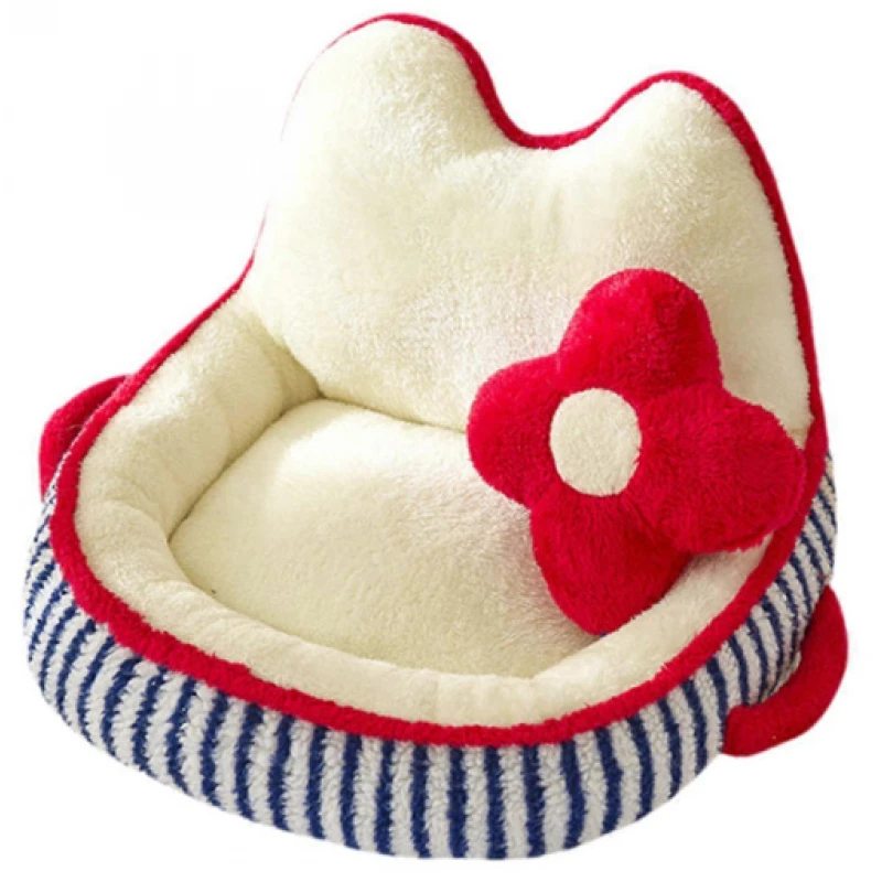 Κρεβατάκι - Καναπές Σκύλου και Γάτας Denik Pets Ριγέ 60x50cm Λευκό/Μπλε/Κόκκινο Σκύλοι