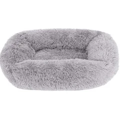 Κρεβατάκι Σκύλου και Γάτας Denik Fluffy Ανοιχτό Γκρι 65x55cm