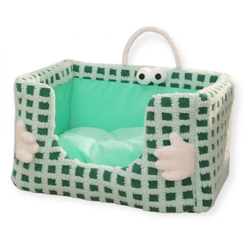 Κρεβατάκι Σκύλου και Γάτας Denik Pets Hands 50x40x27cm Πράσινο Σκύλοι