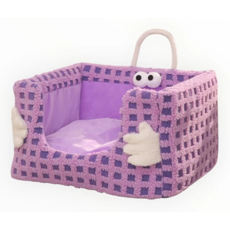 Κρεβατάκι Σκύλου και Γάτας Denik Pets Hands 50x40x27cm Μωβ Σκύλοι