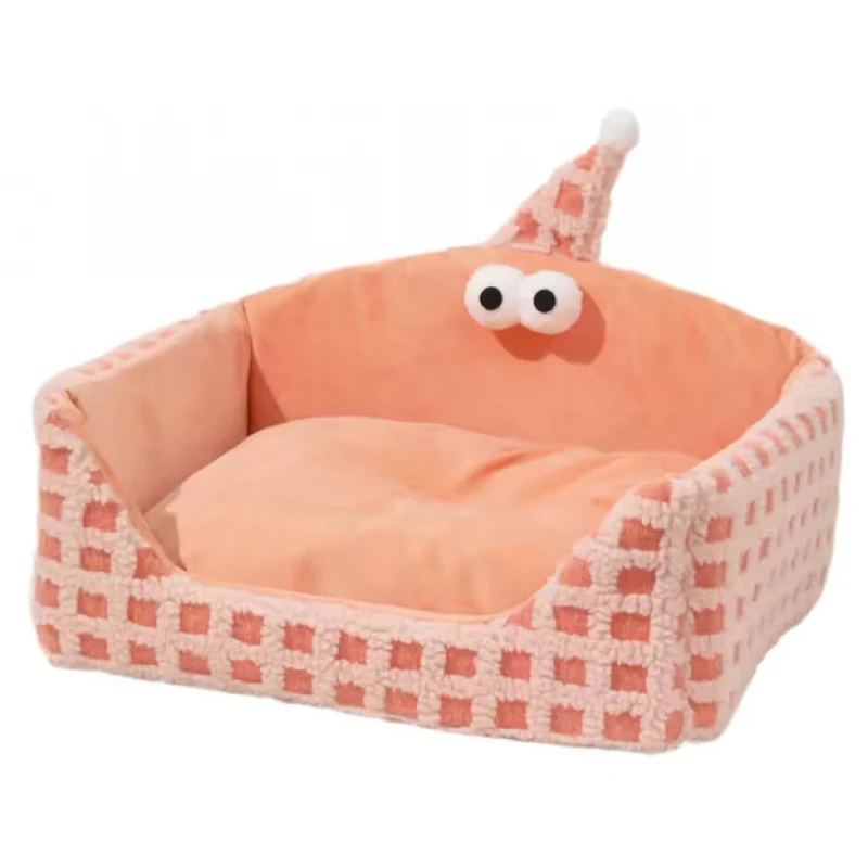 Κρεβατάκι Σκύλου και Γάτας Denik Pets Σκουφάκι 48x41x25cm Ροζ Σκύλοι