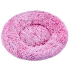 Κρεβατάκι Σκύλου και Γάτας Γούνινο Woolly Mat 70cm Ροζ - Λευκό