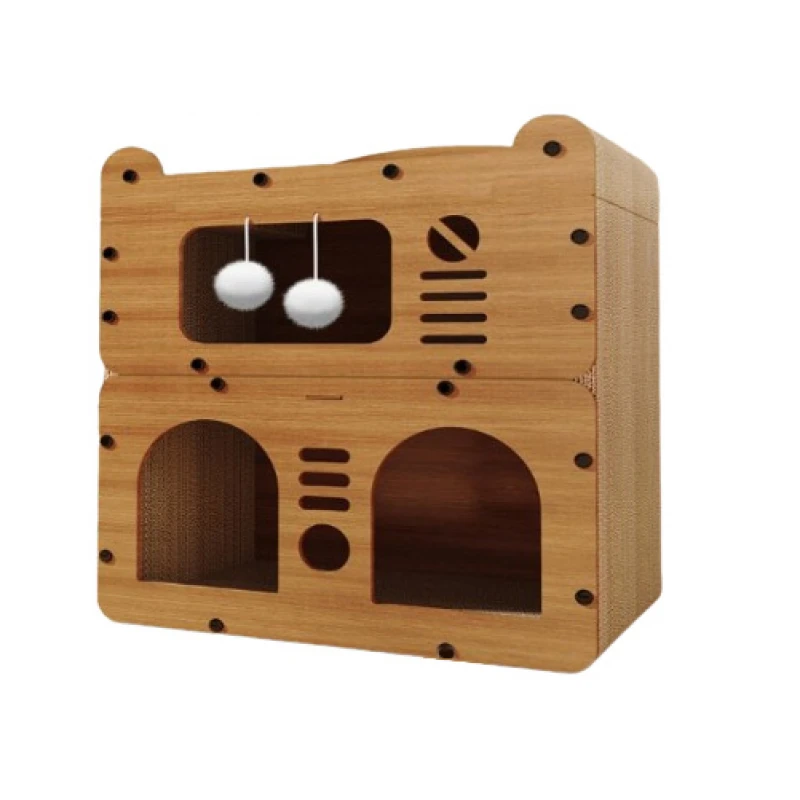 Ονυχοδρόμιο - Σπιτάκι Γάτας Διώροφο Denik 48x24x54cm Γάτες