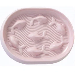 Πιάτο Καλής Πέψης Σκύλου & Γάτας Denik Fish 18,5cm Ροζ