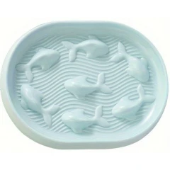 Πιάτο Καλής Πέψης Σκύλου & Γάτας Denik Fish 18,5cm Τιρκουάζ