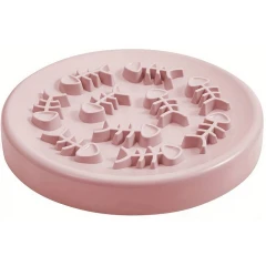 Πιάτο Καλής Πέψης Σκύλου & Γάτας Denik Fish Bones 22cm Ροζ