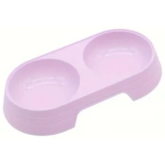 Πλαστικό Διπλό Μπολ Φαγητού και Νερού 23x12x3,8cm Μωβ Πλαστικό Διπλό Μπολ Φαγητού και Νερού 23x12x3,8cm Μωβ