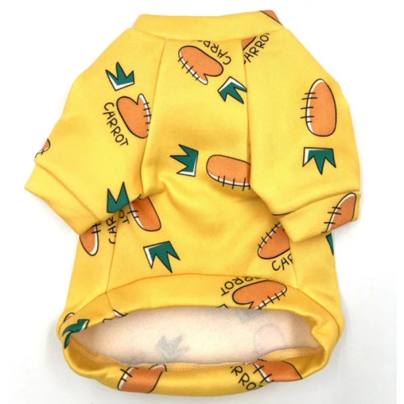 Ρουχαλάκι Φουτεράκι Σκύλου Denik Carrot Medium 30cm Κίτρινο Σκύλοι