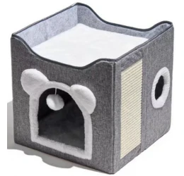 Σπιτάκι - Ονυχοδρόμιο Γάτας Denik 40x40x40cm Γκρι Σπιτάκι - Ονυχοδρόμιο Γάτας Denik 40x40x40cm Γκρι