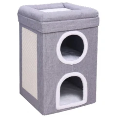 Σπιτάκι - Ονυχοδρόμιο Γάτας Denik 40x40x65cm Γκρι