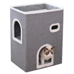 Σπιτάκι - Ονυχοδρόμιο Γάτας Denik 55x40x65cm Γκρι