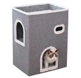 Σπιτάκι - Ονυχοδρόμιο Γάτας Denik 55x40x65cm Γκρι Σπιτάκι - Ονυχοδρόμιο Γάτας Denik 55x40x65cm Γκρι