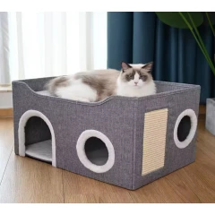 Σπιτάκι - Ονυχοδρόμιο Γάτας Denik 55x40x40cm Γκρι