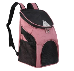 Τσάντα Μεταφοράς Σκύλου και Γάτας Denik Διάτριτη 35x30x40cm Ροζ