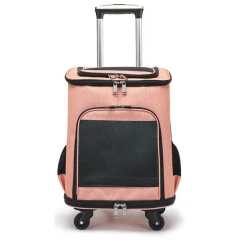 Τσάντα Μεταφοράς Τροχήλατη Denik 35x28x45cm Coral