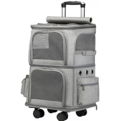 Τσάντα Μεταφοράς Trolley Διπλό Denik 61x36x26cm Γκρι Ανοιχτό Τσάντα Μεταφοράς Trolley Διπλό Denik 61x36x26cm Γκρι Ανοιχτό