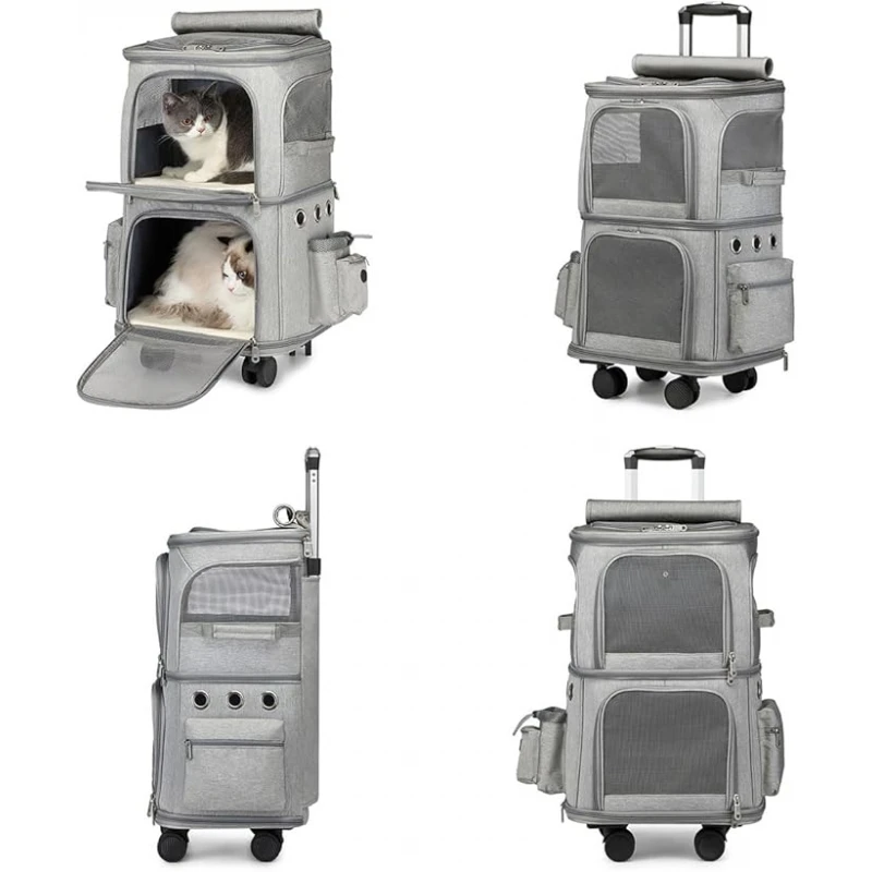 Τσάντα Μεταφοράς Trolley Διπλό Denik 61x36x26cm Γκρι Ανοιχτό Σκύλοι Τσάντα Μεταφοράς Trolley Διπλό Denik 61x36x26cm Γκρι Ανοιχτό Σκύλοι