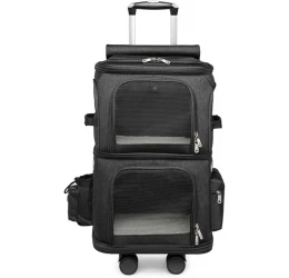 Τσάντα Μεταφοράς Trolley Διπλό Denik 61x36x26cm Γκρι Σκούρο