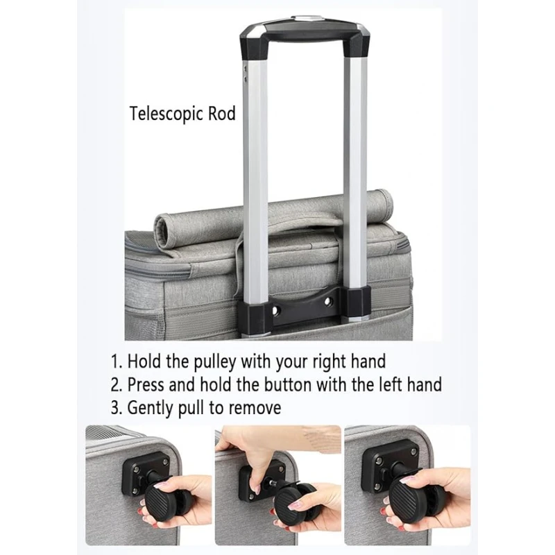 Τσάντα Μεταφοράς Trolley Διπλό Denik 61x36x26cm Γκρι Ανοιχτό Σκύλοι Τσάντα Μεταφοράς Trolley Διπλό Denik 61x36x26cm Γκρι Ανοιχτό Σκύλοι