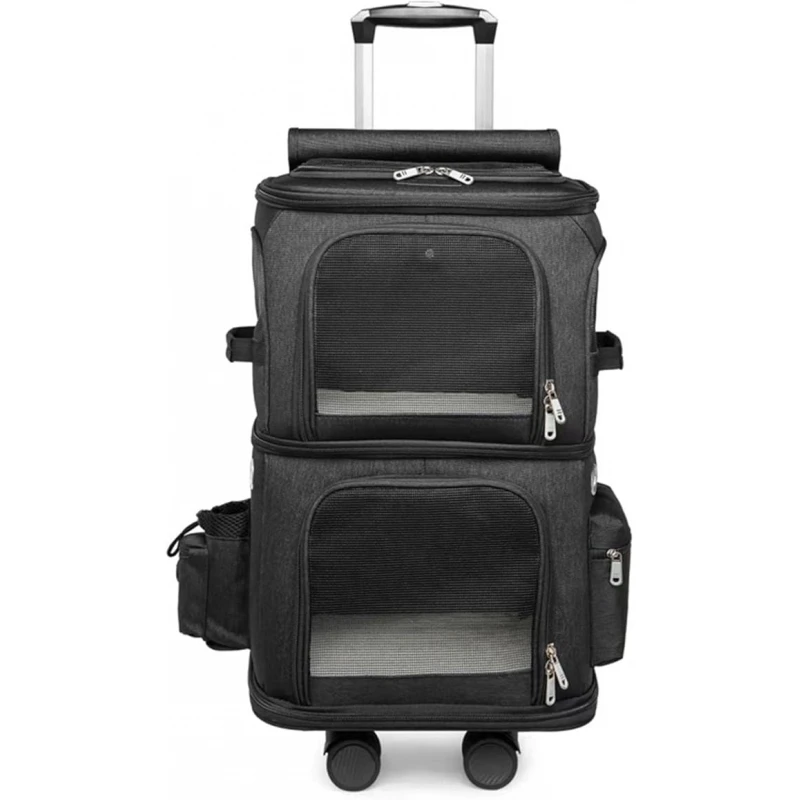 Τσάντα Μεταφοράς Trolley Διπλό Denik 61x36x26cm Γκρι Σκούρο Σκύλοι Τσάντα Μεταφοράς Trolley Διπλό Denik 61x36x26cm Γκρι Σκούρο Σκύλοι
