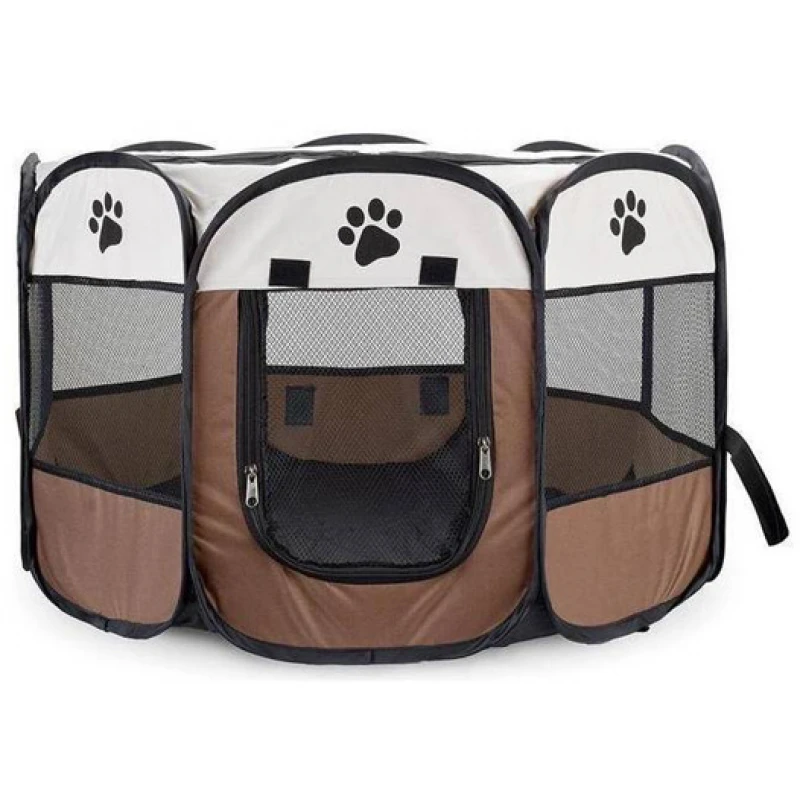 Υφασμάτινο Πάρκο Denik Pets 8 Πάνελς Large 91x58cm Καφέ Σκύλοι Υφασμάτινο Πάρκο Denik Pets 8 Πάνελς Large 91x58cm Καφέ Σκύλοι