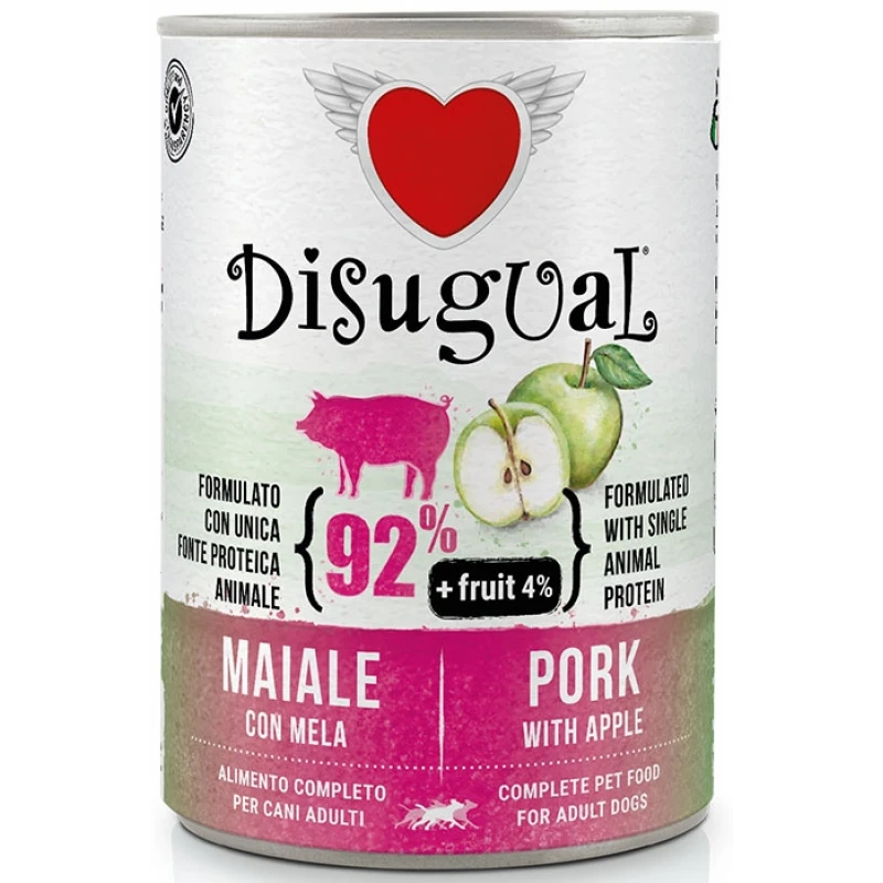 Υγρή τροφή Σκύλου Disugual Fruit Χοιρινό με Μήλο 6x400gr 6τμχ ΣΚΥΛΟΙ