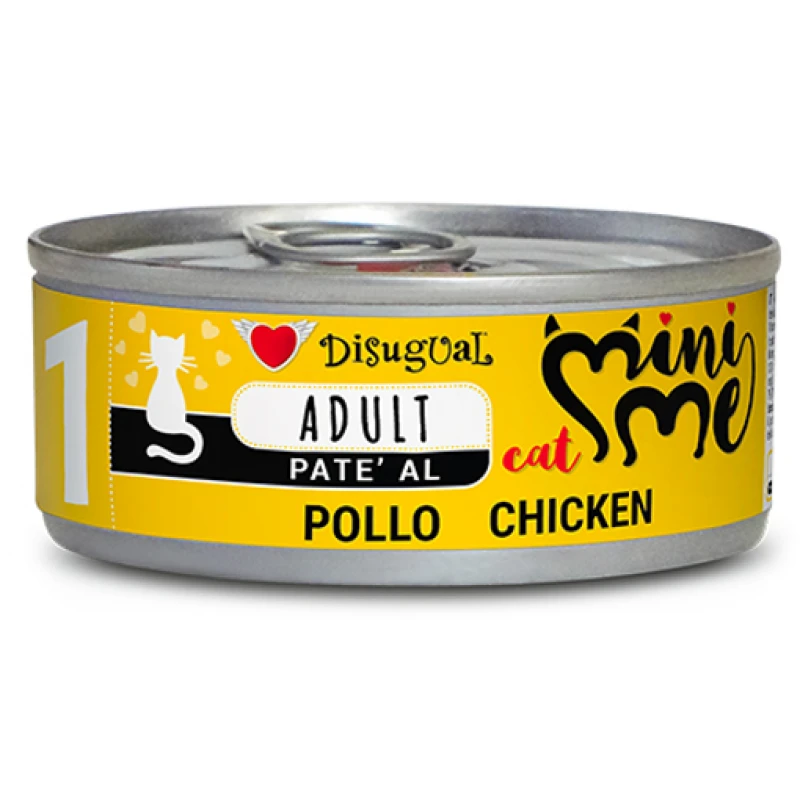 Υγρή Τροφή Γάτας Disugual Mini Me Cat  Adult -1 Pate Με Κοτόπουλο (Chicken) 85gr ΓΑΤΕΣ