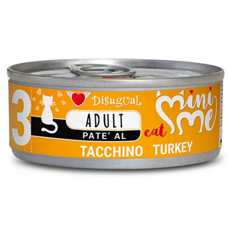 Υγρή Τροφή Γάτας Disugual Mini Me Cat - Adult 3 Pate Με Γαλοπούλα (Turkey) 85gr ΓΑΤΕΣ