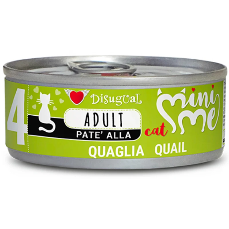 Υγρή Τροφή Γάτας Disugual Mini Me Cat - Adult 4 Pate Με Ορτύκι (Quail) 85gr ΓΑΤΕΣ