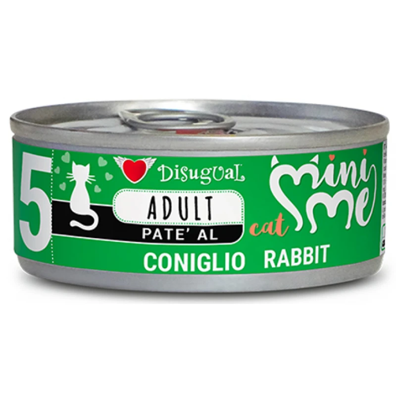 Υγρή Τροφή Γάτας Disugual Mini Me Cat - Adult 5 Pate Με Κουνέλι (Rabbit)  85gr ΓΑΤΕΣ