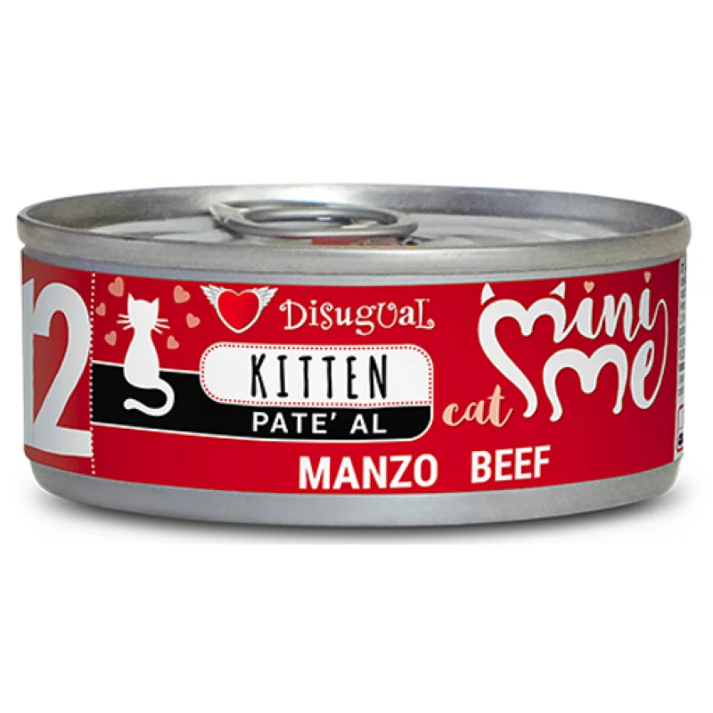 Υγρή Τροφή Γάτας Disugual Mini Me Cat - Kitten 12 Pate Με Βοδινό (Beef) 85gr ΓΑΤΕΣ