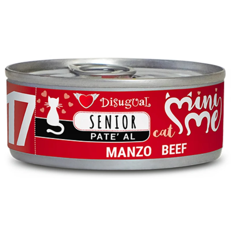 Υγρή Τροφή Γάτας Disugual Mini Me Cat - Senior 17 Pate Με Βοδινό (Beef) 85gr ΓΑΤΕΣ