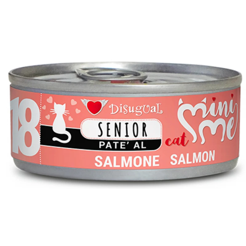 Υγρή Τροφή Γάτας Disugual Mini Me Cat - Senior Salmon 18 Pate Με Σολομό 85gr ΓΑΤΕΣ
