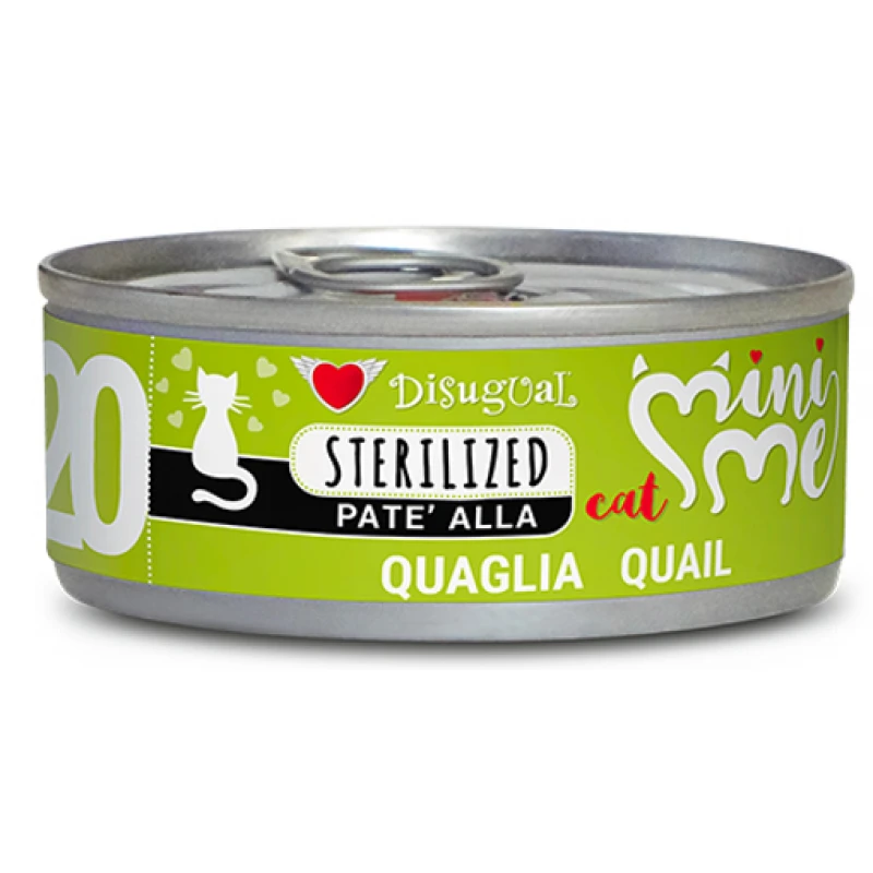 Υγρή Τροφή Γάτας Disugual Mini Me Cat - Sterilized 20 Quail  Pate Με Ορτύκι 85gr ΓΑΤΕΣ