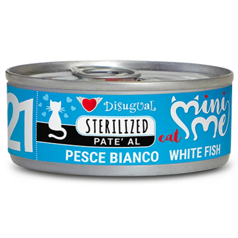 Υγρή Τροφή Γάτας Disugual Mini Me Cat - Sterilized 21 White Fish Pate Με Λευκά Ψάρια 85gr ΓΑΤΕΣ
