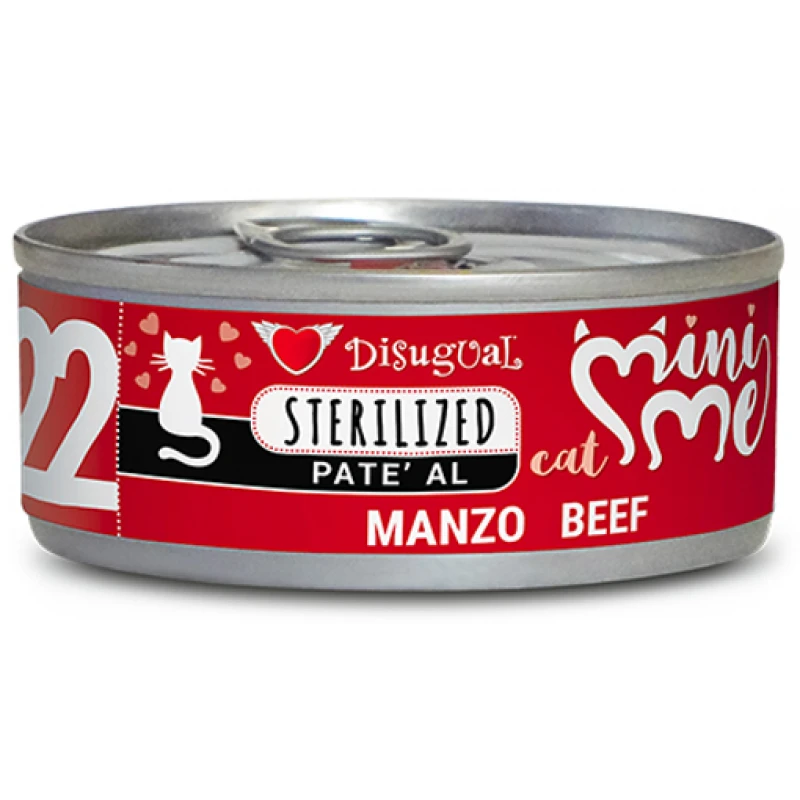 Υγρή Τροφή Γάτας Disugual Mini Me Cat - Sterilized 22 Beef Pate Με Βοδινό 85gr ΓΑΤΕΣ