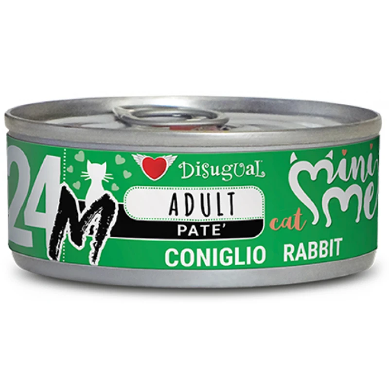 Υγρή Τροφή Γάτας Disugual Mini Me M Cat - Adult 24 Pate Rabbit Με Κουνέλι 85gr Μονοπρωτεϊνική ΓΑΤΕΣ