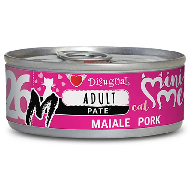 Υγρή Τροφή Γάτας Disugual Mini Me M Cat - Adult 26 Pork Pate Με Χοιρινό 85gr Μονοπρωτεϊνική ΓΑΤΕΣ